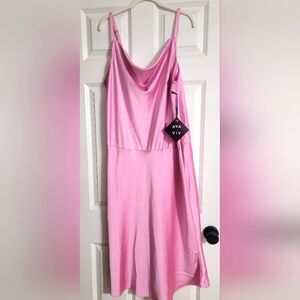 Ava & Viv Blush Satin Slip Dress